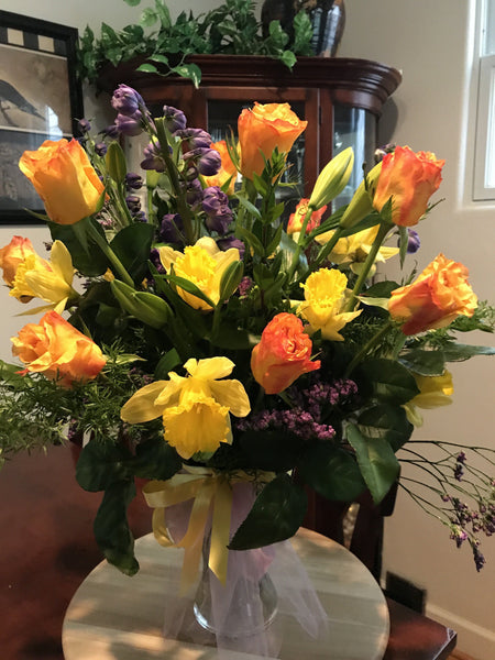 Vaneshan Crush - Medium Orange Juice Roses - VineLily Moments